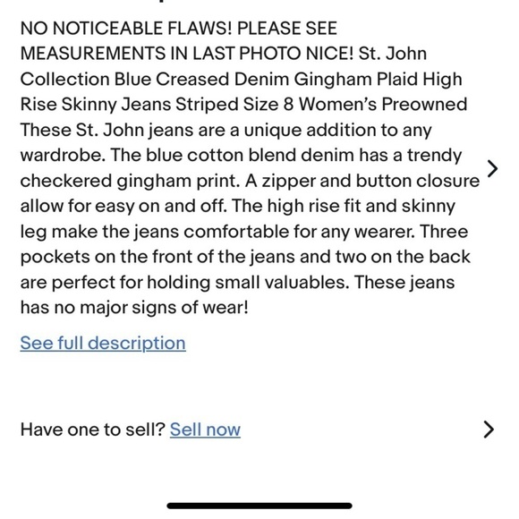 St.John denim patchwork high waisted jeans size 14 - Picture 14 of 14